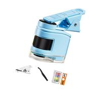 Microscope pour enfants simple à utiliser avec grossissement 10x, 30x, 60x et clip mobile, parfait pour l'école, les sciences, les enfants, microscope portable avec grossissement multiple pour