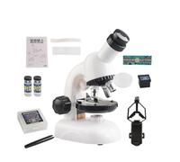 Microscope pour , kit de microscope pour | Kit scientifique éducatif lumière LED intégrée | Kits scientifiques de jouets Stem Project pour , 100-1200X pour anniversaire de Noël