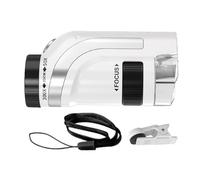 Microscope Pour - Loupe LED 50x 300x De 3,94 Pouces | ABS PP Pocket Science Explorer - 123g Outil D'apprentissage De Tige Portatif Avec Support Pour Téléphone Pour Cadeau D'étude En a
