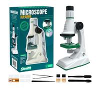 Microscope pour - Microscope De Poche 200x-1200x avec Lumière LED | Kit De Microscopie en Sciences De L'éducation avec Diapositives, Longer Portable pour Les, La Maternelle, Les Élèves