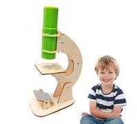 Microscope pour - Microscope pour , Microscopes addictifs pour, Ensemble de microscopes en bois, Kit scientifique en bois à grossissement multiple, Jouets de scie