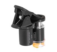 Microscope pour Téléphone HD 60X avec Lumière UV Réglable | Conception portable, 2 lumières LED, ABS antidérapant, lentille haute définition