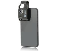 Microscope pour Téléphone Portable, avec Petite Forme de Clip Pratique, Objectif LED à Mise au Point Rapide, Grossissement 200x HD, Objectif Macro Longue Durée pour la (Noir avec