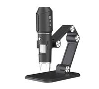 Microscope sans Fil, Microscope numérique Portable USB WiFi, grossissement de 50 à 1600X 8 LED avec Support en métal