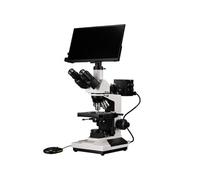 Bresser Microscope trinoculaire à lumière réfléchie/transmise avec caméra HDMI Full HD et écran 13,3" - Éclairage halogène 20 W, C-Mount