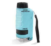 Microscope Scientifique for Enfants Mini Microscope de Poche avec lumière LED portatif alimenté par Batterie Jouets éducatifs scientifiques légers(Blue)