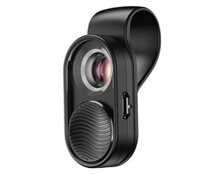Microscope Smartphone Zoom 100X et Anneau LED avec Cache coulissant 30mAh Noir
