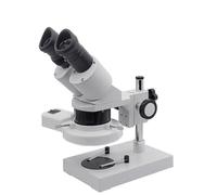 Microscope stéréo 10 x 20 x 30 x 40 x avec anneau lumineux pour outils d'inspection PCB, microscopes industriels, réparation de soudure (20 x 40 x)