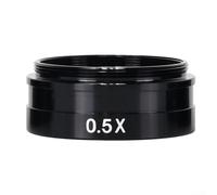 Microscope stéréo Barlow Objectif auxiliaire 0,3 x 0,5 x 0,7 x grossissement x 2 x en alliage d'aluminium noir 42 mm filetage de montage (0,3 x)