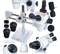 Microscope stéréo trinoculaire Andromeda Pro MSAP-T-SDMS1 sur portique