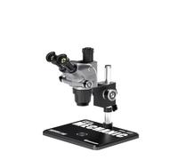 Microscope stéréo trinoculaire MECHANIC D75T-B11, corps en métal, zoom 0,7X-5,0X, lentille optique HD pour observation biologique et électronique