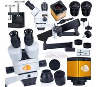 Microscope stéréo trinoculaire sur bras articulé Neptune Pro MSNP-T-WDMS1 + Camé