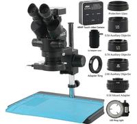 Microscope stéréo, zoom 3,5X à 90X, compatibilité double caméra, 4K Touch HDMI Typ-c