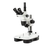 Microscope stéréo zoom Euromex NZ.1903-M, 6.7-45x, Colonne, Lumière incidente et transmise, trino, Miroirs pour fond noir, Embryologie
