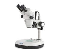 Microscope stéréo zoom Kern OZM 544, trino, 7-45x, HSWF10x23, Lumière incidente et transmise, 3W LED