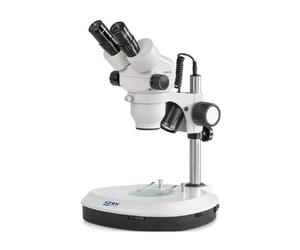 Microscope stéréo zoom Kern OZM 544, trino, 7-45x, HSWF10x23, Lumière incidente et transmise, 3W LED