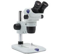 Microscope stéréo zoom Optika SZO-1, binoculaire, 6,7-45x, statif à colonne, sans éclairage