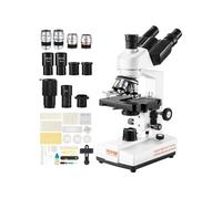 Microscope Trinoculaire - VEVOR - Composé 40X-5000X avec Platine à 2 Étages Biologie