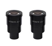 Microscope trinoculaire professionnel stéréo, 1 paire, oculaire noir à large champ extrême pour Microscope trinoculaire, vente en détail