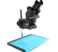 Microscope Trinoculaire Stéréo 48mp 4K 1080P, Caméra Vidéo HDMI USB, Adaptateur CTV for La Réparation De Soudure PCB Clair Et PréCis