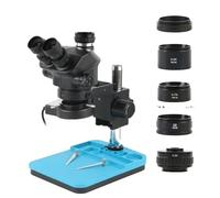 microscope trinoculaire stéréo 4K, grossissement 7x-50x, capteur 48MP, sortie HDMI/USB, 3 x5à x100