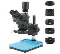 microscope trinoculaire stéréo 4K, grossissement 7x-50x, capteur 48MP, sortie HDMI/USB, HDMI VGA Type-C