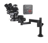 Microscope trinoculaire stéréo réglable à simulateur de focale d'objectif 3,5X-200X for Laboratoire Industriel + caméra vidéo 12MP 48MP 4K 1080P HDM/I USB Type-C(48MP 2K HDM/I USB)