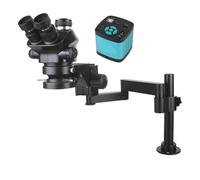 Microscope trinoculaire stéréo réglable à simulateur de focale d'objectif 3,5X-200X for Laboratoire Industriel + caméra vidéo 12MP 48MP 4K 1080P HDM/I USB Type-C(48MP 4K HDM/I USB)