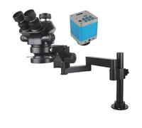Microscope trinoculaire stéréo réglable à simulateur de focale d'objectif 3,5X-200X for Laboratoire Industriel + caméra vidéo 12MP 48MP 4K 1080P HDM/I USB Type-C(HDM/I VGA Type-C)