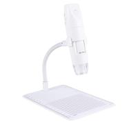 Microscope USB Portable WiFi Numérique 50-1000x 1920x1080p | Plastique Blanc, Électronique Haute Définition 2,0m, Usage Exploration Biologique et Observation de Porcelaine