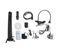 Microscope vidéo industriel 24 MP 4K avec objectif à monture C, zoom 1X-130X, sortie pour réparation et inspection électroniques (220 V)