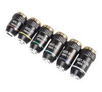 Microscopes biologiques - 4x//20x/40x/60x/100x immersion d'huile RMS 20 2 mm filetage 160 mm Longueur du tube verre optique multicouche 195 mm pour objectif (10 X)