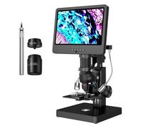Microscopes Industriels avec Endoscope UHD 2160P HDMI Microscope Numérique 5000X 10.1 LCD 5 Lentilles Biologique De Laboratoire À Domicile Qualité d'image Nette