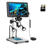 Microscopes Industriels Microscope Électronique Professionnel HD USB, Grossissement 1200x, for Les Réparations, avec 10 Lumière LED Qualité d'image Nette