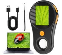Microscopes Numériques, Microscope de Poche pour Enfants 2,0 » Écran IPS Rechargeable Microscope de Poche avec Grossissement 500X