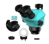 Microscopes, Télescope stéréo à Zoom continu trinoculaire 7-50X, oculaire WF10X/22 mm, adapté à l'outil de soudage de Circuits imprimés for téléphones électroniques