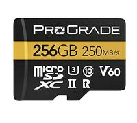 microSD Card V60 (256Go) - testée pour fonctionner avec des périphériques de Carte SD Pleine Grandeur | Jusqu'à 250Mo/s en Lecture, 130Mo/s en écriture par ProGrade Digital