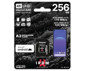 MicroSD IRDM by GOODRAM 256 Go UHS I U3 A2 + Adapter