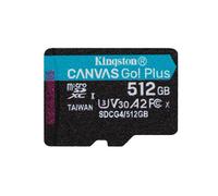 Kingston Carte microSDXC Canvas Go Plus Gen4 200MB/s A2 U3 V30 512GB – Sans adaptateur