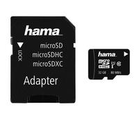 microSDHC 32Go classe 10 UHS-I 80 Mo/s+adapt./photo blanc