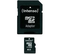 Carte microSDHC Intenso High Performance 4 GB Class 10 avec adaptateur SD