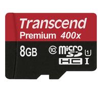Transcend Carte microSDHC Premium 8 Go Classe 10 UHS-I U1 90 Mo/s MLC (TS8GUSDCU1)