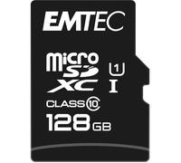MicroSDXC 128Go EMTEC +adaptateur CL10 Gold+ UHS-I 85MB/s - Sous blister