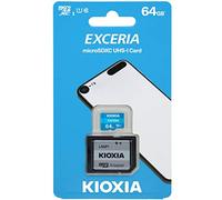 MicroSDXC EXCERIA Ultra Haute Vitesse UHS-I CLASS10 KIOXIA Enregistrement vidéo Full HD avec adaptateur SD dédié 64 Go