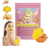 Microskin Tampons de curcuma à l'acide kojique, tampons nettoyants au curcuma pour les taches sombres, tampons exfoliants au curcuma, équilibre l'huile de la peau et l'eau, pour toutes les zones du