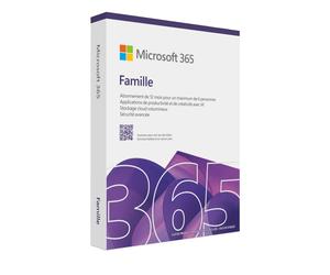 Microsoft 365 Famille 12 mois 6 utilisateurs Applications Office avec IA Jusqu'à 6To de Stockage Onedrive