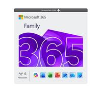 Microsoft 365 Family | 6 Benutzer | PC, Mac & Mobile | 1 Jahr I PKC Lizenz