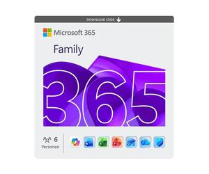 Microsoft 365 Family | 6 Benutzer | PC, Mac & Mobile | 1 Jahr I PKC Lizenz