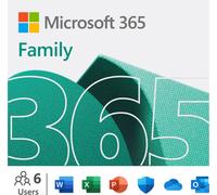 Microsoft | 365 Family | 6GQ-01897 | M365 Family | FPP | Okres licencji 1 rok (y) | Angielski | EuroZone Medialess
