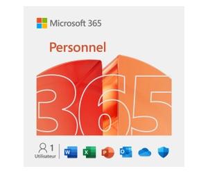 Microsoft 365 Personnel | 1 utilisateur | toujours la meilleure version | utilisation Ã domicile